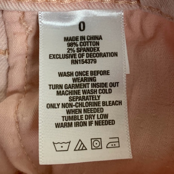 Aeropostale Women Shorts Size 0 Pink Distressed High Waisted Shorty - Picture 3 of 9